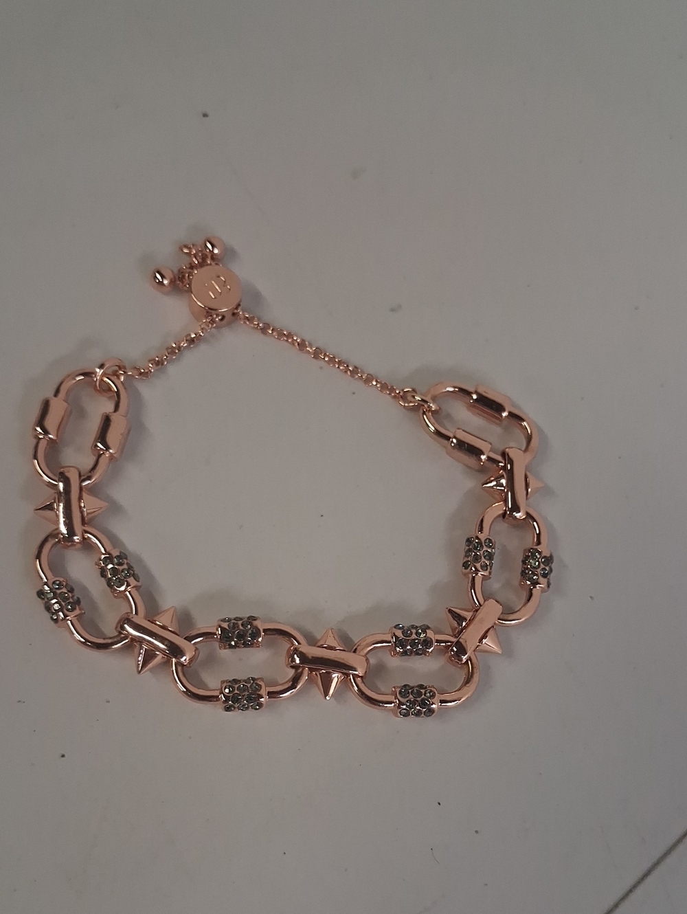 Womens Banana Republic Rose Gold Spike Link Bracelet